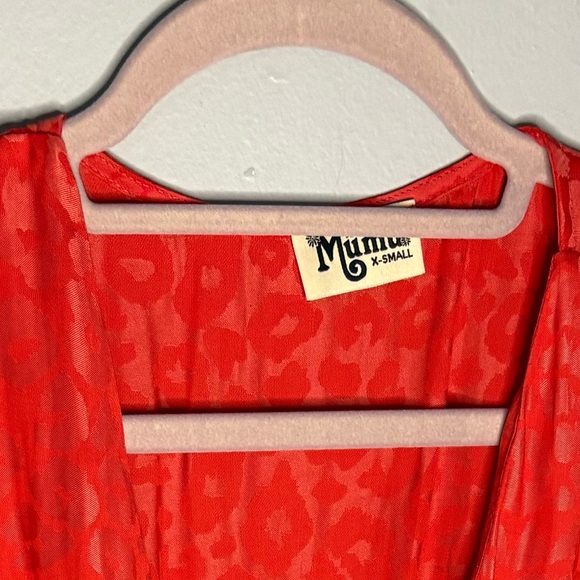 SHOW ME YOUR MUMU
Sandrine Ruffle Dress - Red Silky Cheetah - Picture 5 of 5